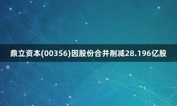 鼎立资本(00356)因股份合并削减28.196亿股