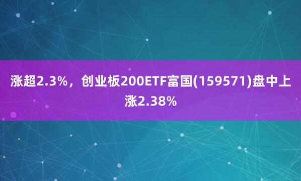 涨超2.3%，创业板200ETF富国(159571)盘中上涨2.38%