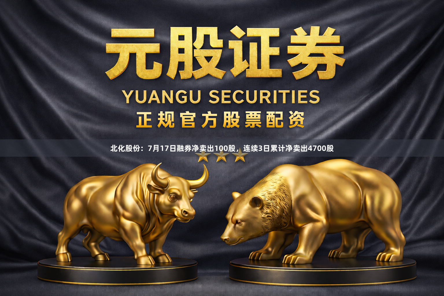 北化股份：7月17日融券净卖出100股，连续3日累计净卖出4700股
