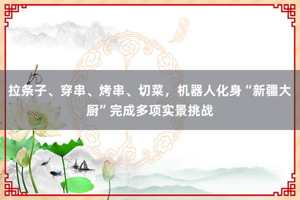 拉条子、穿串、烤串、切菜，机器人化身“新疆大厨”完成多项实景挑战