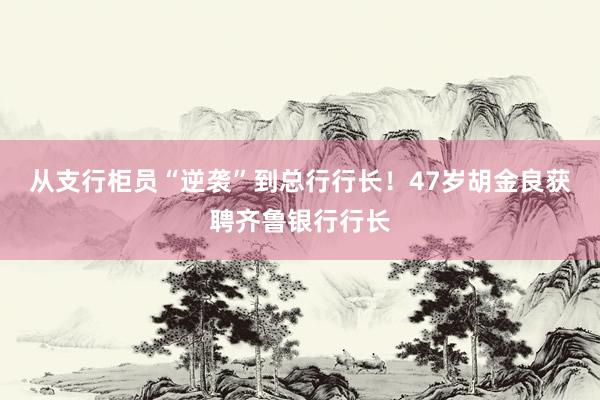 从支行柜员“逆袭”到总行行长！47岁胡金良获聘齐鲁银行行长