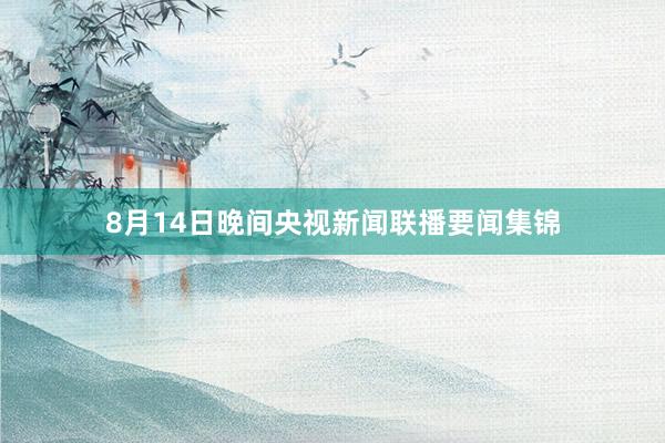 8月14日晚间央视新闻联播要闻集锦