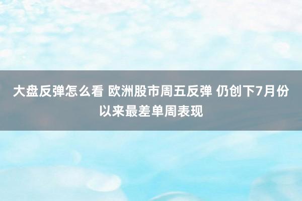 大盘反弹怎么看 欧洲股市周五反弹 仍创下7月份以来最差单周表现