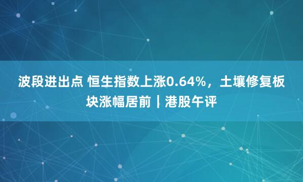 波段进出点 恒生指数上涨0.64%，土壤修复板块涨幅居前｜港股午评