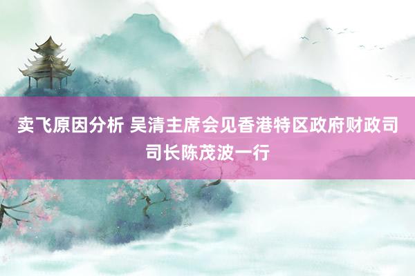 卖飞原因分析 吴清主席会见香港特区政府财政司司长陈茂波一行